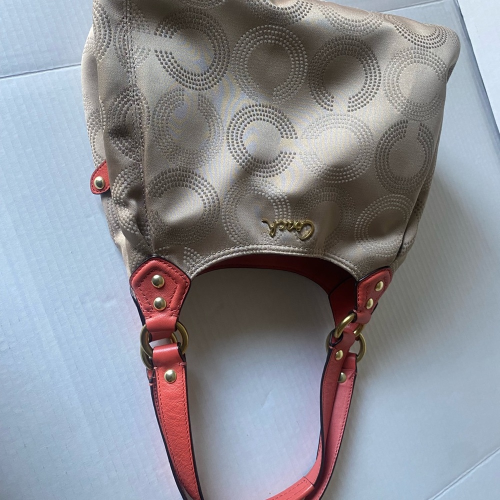 Coach Tan and Pink Women's Bag